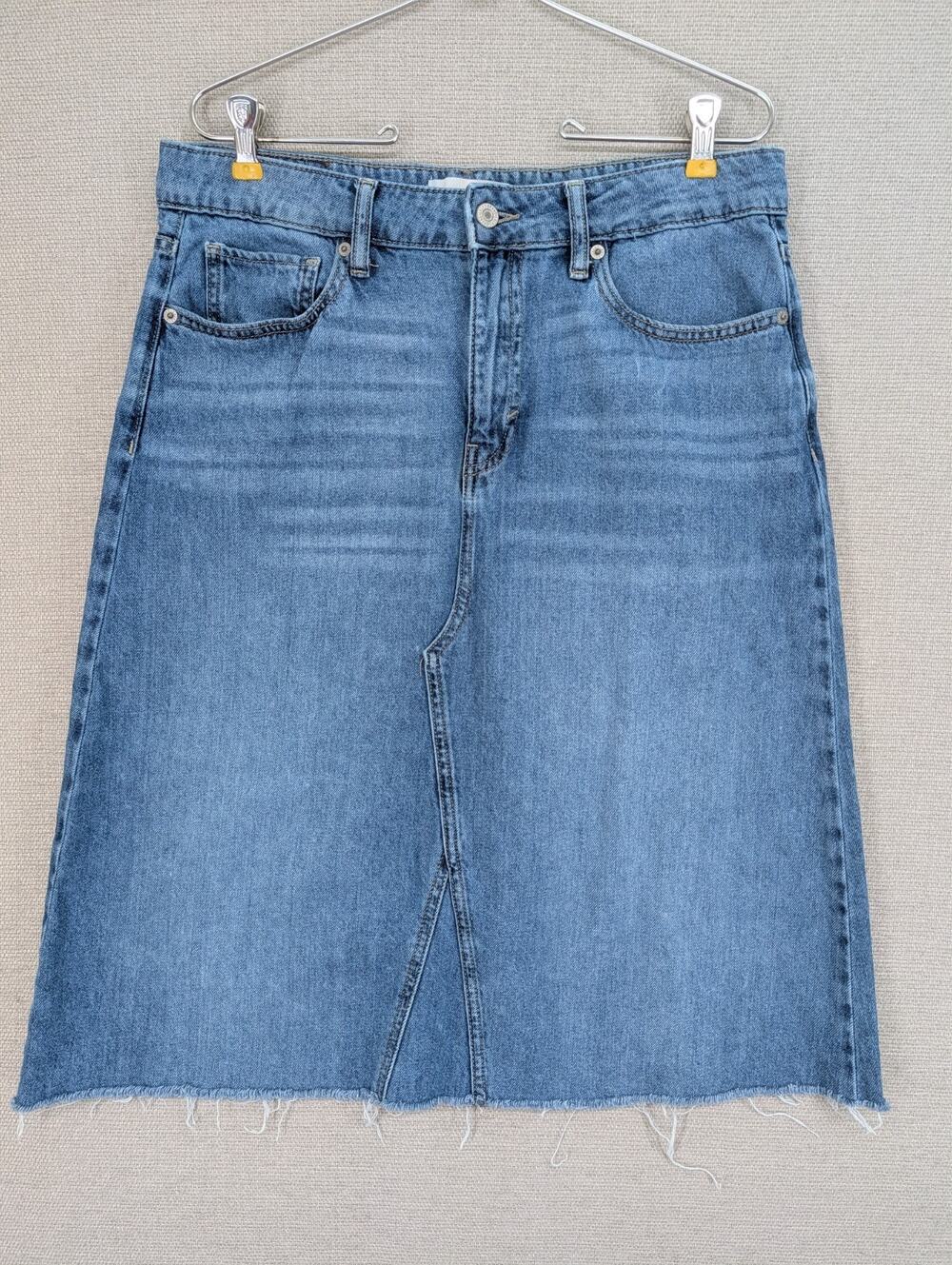 Lucky Brand Blue Denim Skirt Size 10/30 Maxi -0726i36